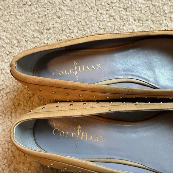 Cole Haan Tan Studded Ballet Flats - Picture 4 of 6